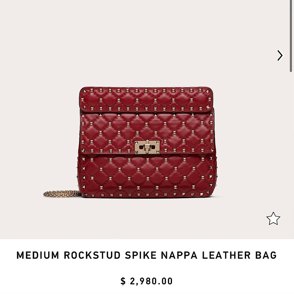 Valentino Garavani Nappa Rockstud Spike medium bag